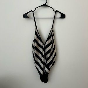 BEBE Striped Bodysuit